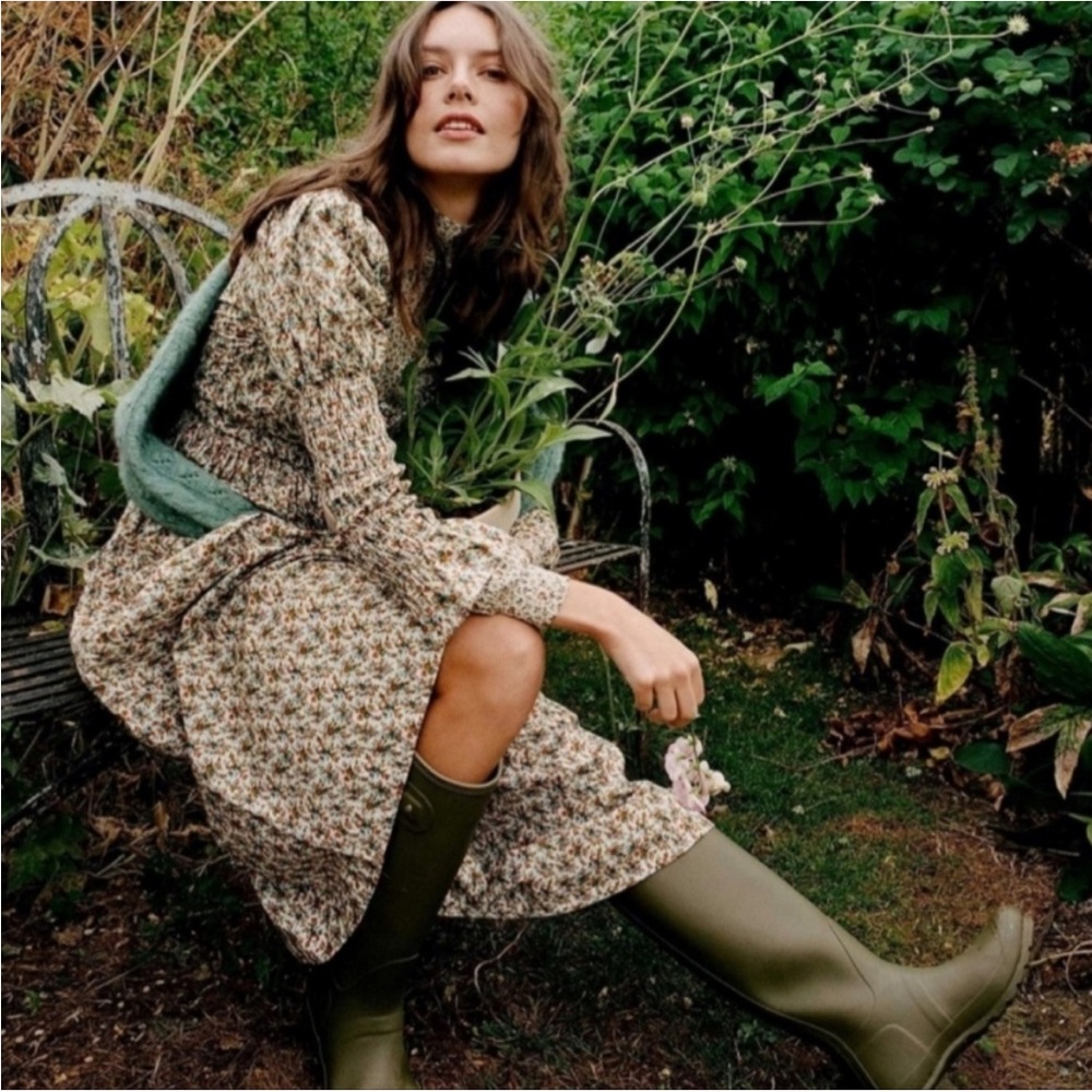 Doen Olive Floral Midi Dress